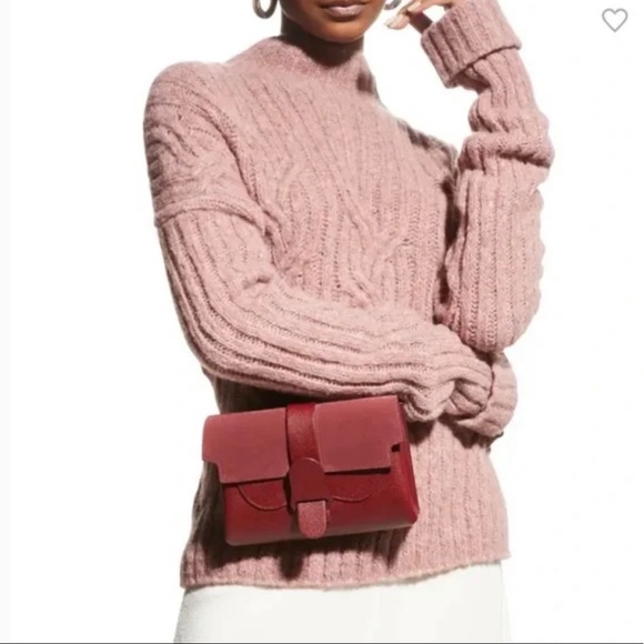 Vince Sweaters - Vince Mirrored Cable Knit Turtleneck Sweater in Rose Womens size XS